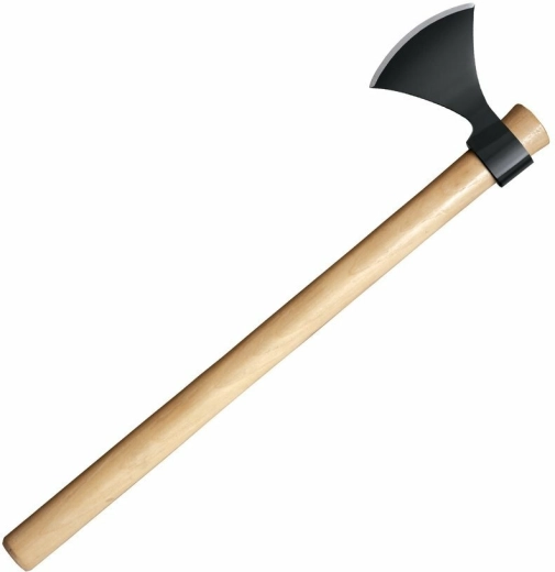Kempingová sekera Norse Hawk od Cold Steel, uhlíková oceľ a drevená rukoväť, 717 g