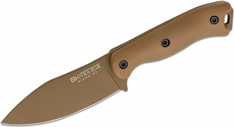 KA-BAR Becker Nessmuk univerzálny nôž 11 cm, pieskovo hnedý, Zytel, polymérové púzdro