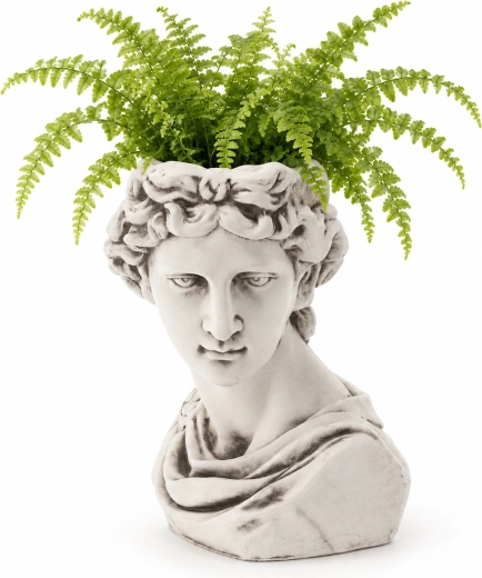 Dekoračná busta Apollo – kvetináč 25,5 × 20,5 × 31,5 cm