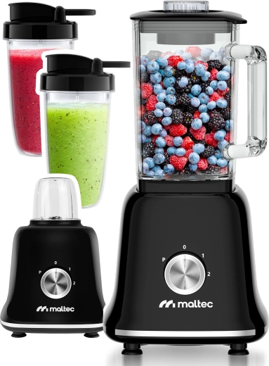 MalTec stolový mixér 1800 W so sklenenou nádobou a príslušenstvom