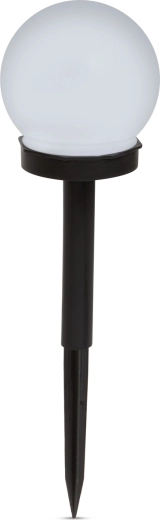 Solárna zapichovacia LED lampa guľa so studeným bielym svetlom, Ø 10 cm