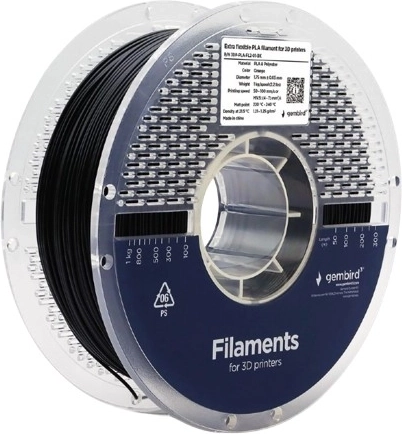 Extra pružný filament PLA 1,75 mm 1 kg čierny