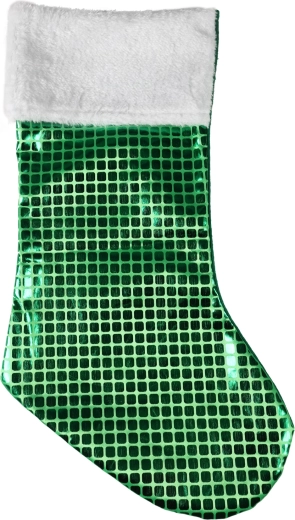 Vianočná pančucha zelená 43 cm