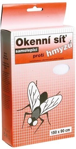 Samolepiaca okenná sieť proti hmyzu 150 × 180 cm (sklené vlákno, biela)