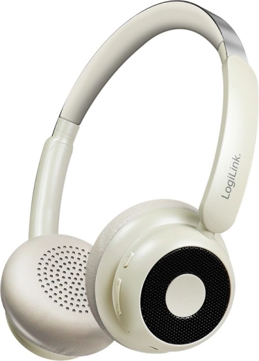 Bezdrôtové on-ear slúchadlá s mikrofónom LOGILINK AuraSolo, Bluetooth 6.0, ANC, hnedá