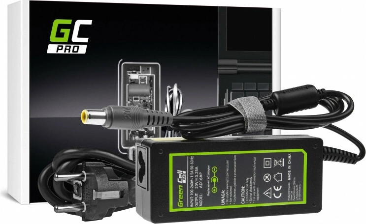 Napájací adaptér Green Cell PRO 20 V 3,25 A 65 W pre Lenovo (konektor 7,7 × 5,5 mm)