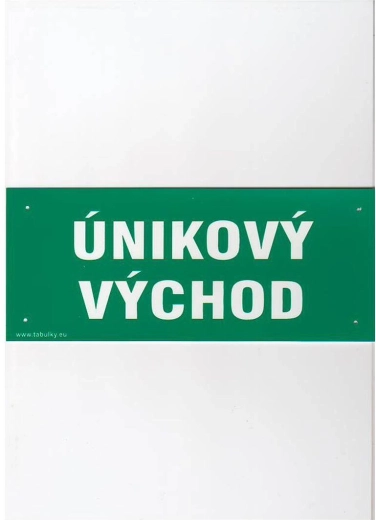 Bezpečnostná tabuľka Únikový východ plast 210 × 87 mm
