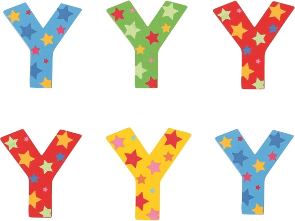 Drevené písmeno Y s hviezdičkami Bigjigs Toys