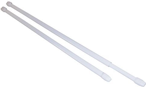 Teleskopická vitrážová tyč 50–90 cm, kovová, biela (2 ks)