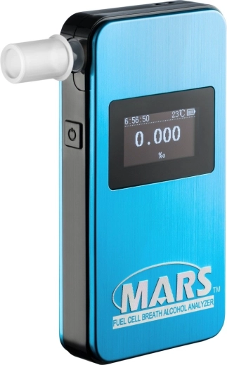 Elektrochemický alkohol tester Alcovisor Mars BT modrý