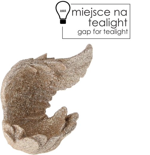 Sviečnik na čajovú sviečku Krídla – biela keramická dekorácia