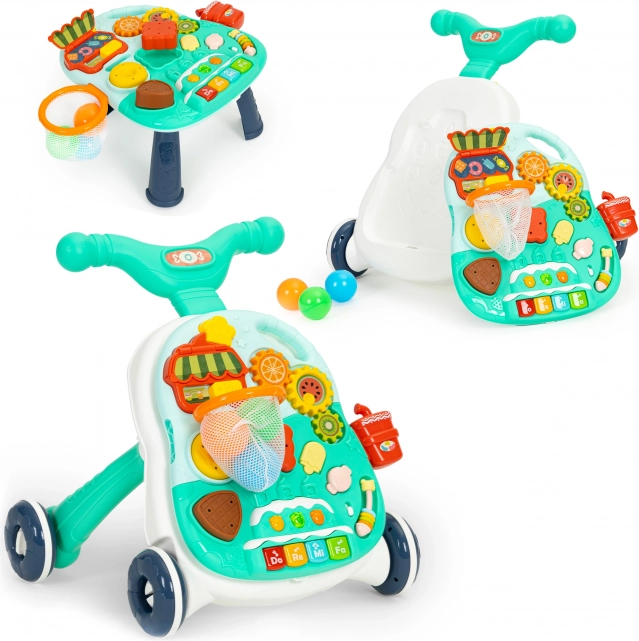 Interaktívne chodítko 2 v 1 a vzdelávací stolík so zvukmi
