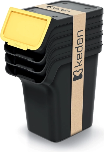 Stohovateľná sada košov na triedený odpad 4×20 l KEDEN STACKBOX