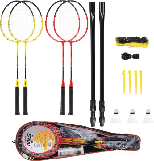 Bedmintonový set NILS NRZ264 pre 4 hráčov so sieťou