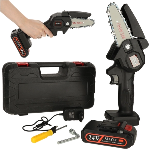 Akumulátorová mini reťazová píla v kufríku