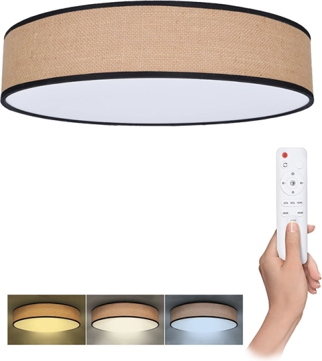 Solight LED stropné a nástenné svietidlo Brownie s diaľkovým ovládaním 48 W, 3360 lm, 40 cm, CCT, stmievateľné