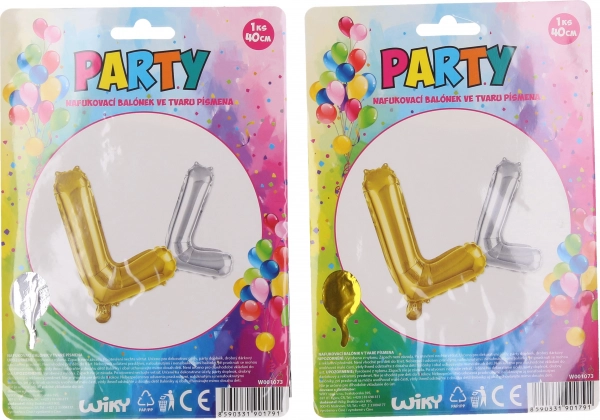 Nafukovací balónik v tvare písmena L