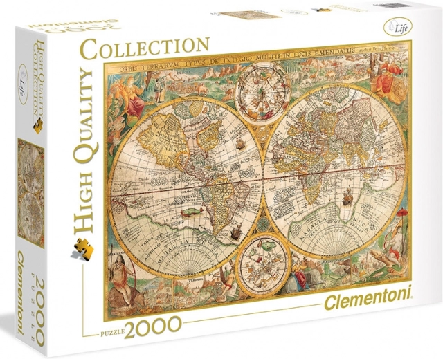 Puzzle 2000 dielikov Stará mapa sveta
