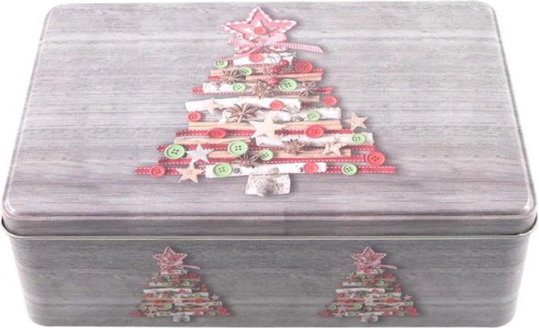 Dóza na cukrovinky s vianočným motívom 20 × 13 × 6,8 cm
