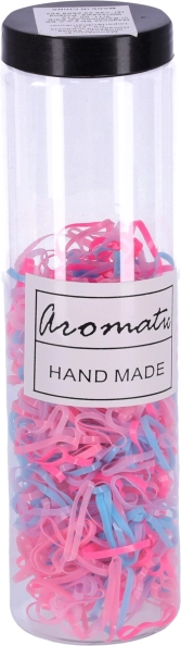 Sada gumičiek do vlasov 600 ks - pastelový typ II, mix farieb