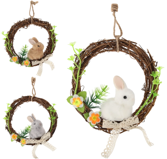 Veľkonočný veniec so zajačikom 15 × 15 cm