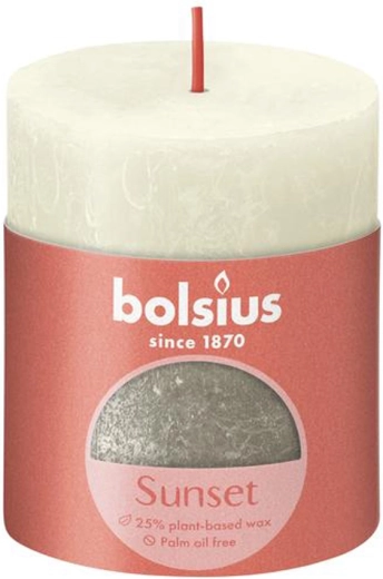 Rustikálna sviečka 80 × 68 mm soft pearl/champagne