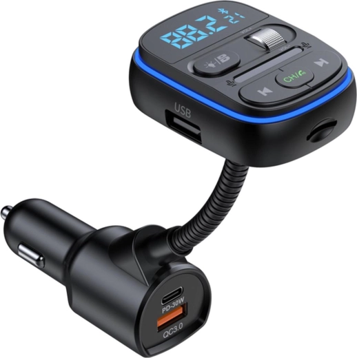 Sencor Bluetooth FM vysielač do auta s rýchlym nabíjaním PD a QC 3.0