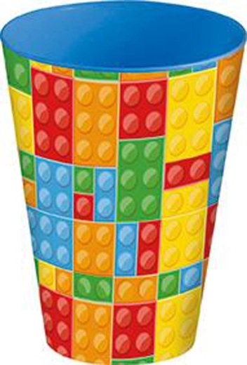 Plastový pohár 430 ml s motívom kociek