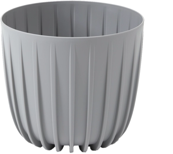 Nízko profilový kvetináč Mira 24 cm sivý