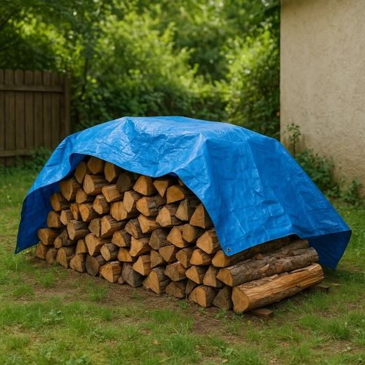 Univerzálna plachta PE 5 × 4 m, 50 g/m², modrá, UV 3 %