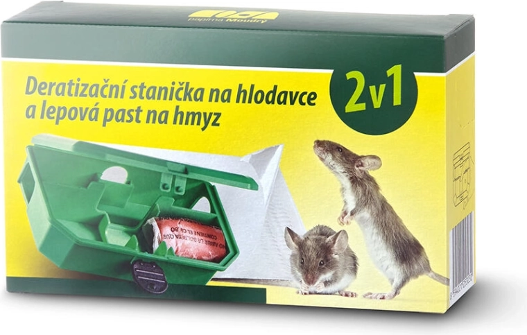 Deratizačná stanica 2v1 pre hlodavce so zamykaním