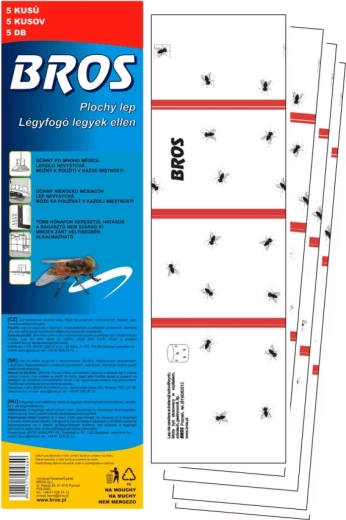 Bros plochý lep na muchy 5 ks