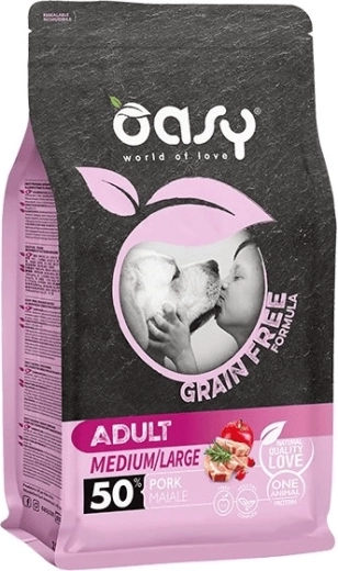 Oasy Grain Free Adult Medium/Large bravčové 12 kg