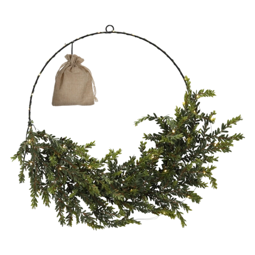 Vianočný veniec zo smreku LED 45 cm
