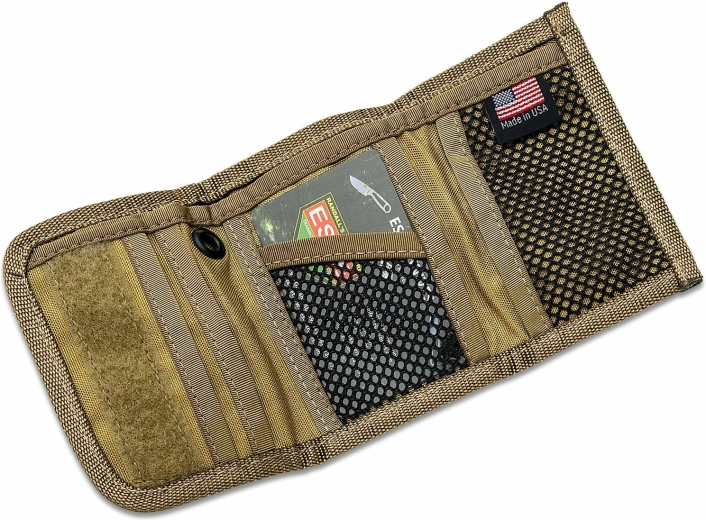 ESEE peňaženka Tri‑Fold Desert Tan z Cordury s RFID blokovaním