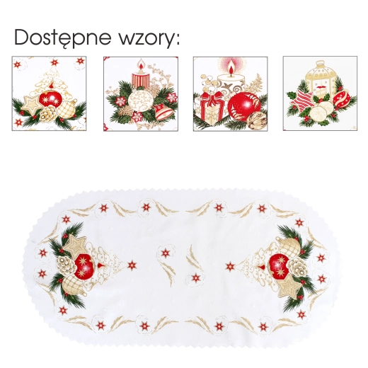 Vianočný dekoratívny obrúsok/utierka Boże Narodzenie (30 × 50 cm) – sada 3 ks