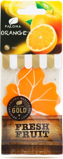 Závesný osviežovač vzduchu do auta Paloma Gold Fresh Fruit Orange