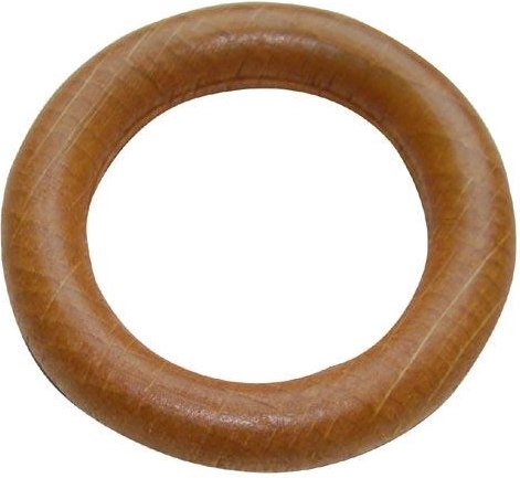 Drevené krúžky na záclonové tyče – čerešňa, sada 10 ks