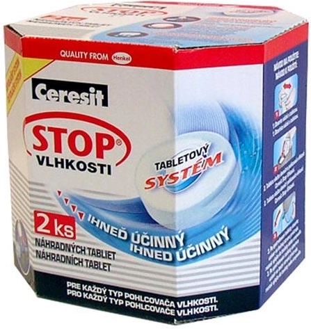 Náplň do pohlcovača vlhkosti CERESIT AERO 360 – 2× 450 g tableta