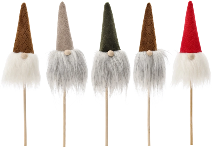 Dekoračný vianočný škriatok na tyčke 24 cm