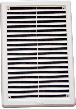 Vetracia mriežka so sieťovinou 175 × 250 mm biela