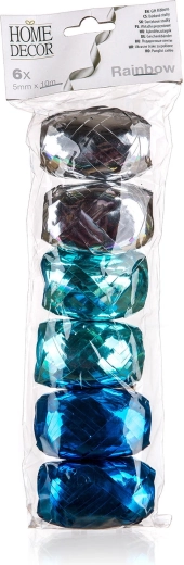 Viazacia stuha Rainbow 10 m, mix farieb, 6 ks