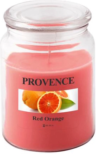 Vonná sviečka v skle PROVENCE červený pomaranč 95 h