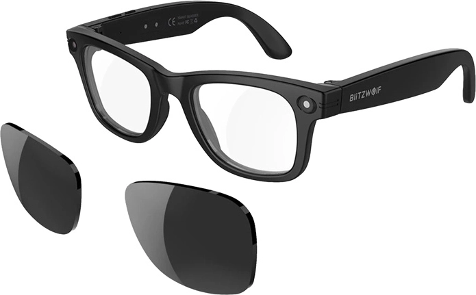 Inteligentné slnečné okuliare BlitzWolf BW-AG1 Pro s AI a vymeniteľnými sklami