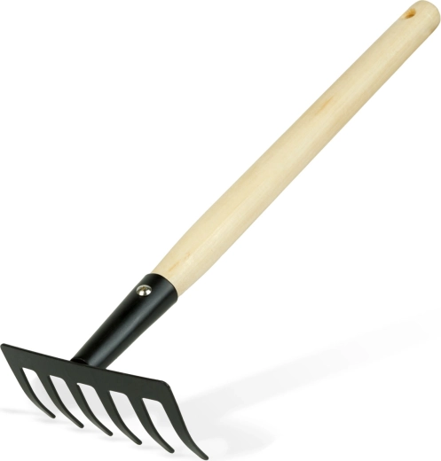 Záhradné hrable s drevenou rukoväťou 50 cm