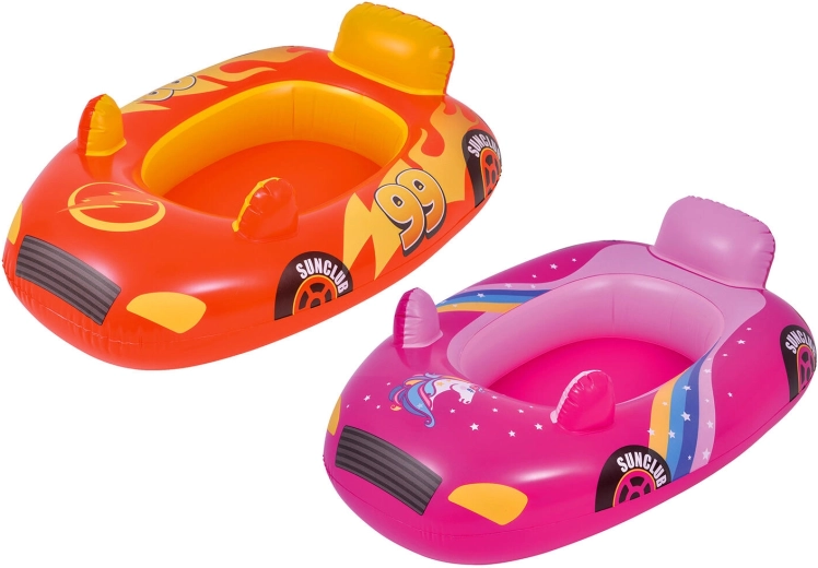 Detský nafukovací čln AUTO 86 × 60,5 cm – mix farieb