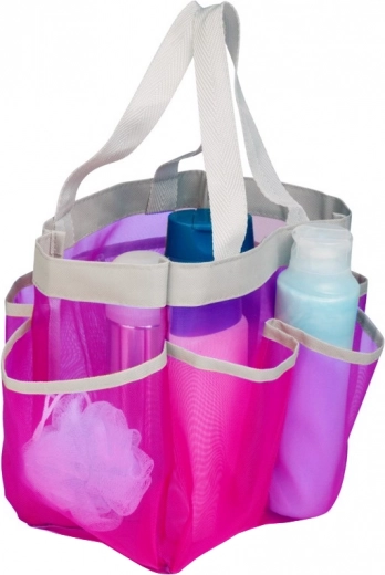 Ružová plážová sieťovaná taška na hračky