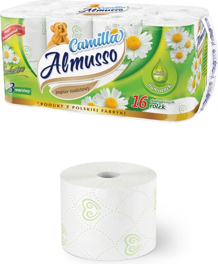 Toaletný papier Camilla 3-vrstvový biely, 16 roliek, FSC