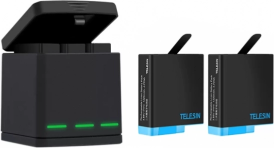 Trojitá nabíjačka Telesin s 2 batériami pre GoPro Hero 8