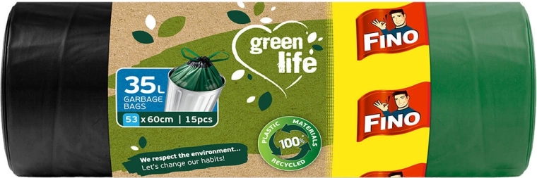 Sťahovacie bio odpadkové vrecia 35 l zelené (15 ks)